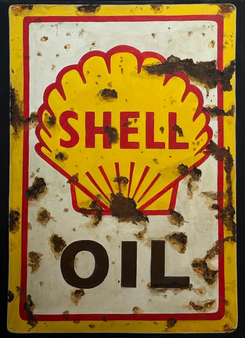 "Shell Oil" (sign) original on canvas (1 of 2)
