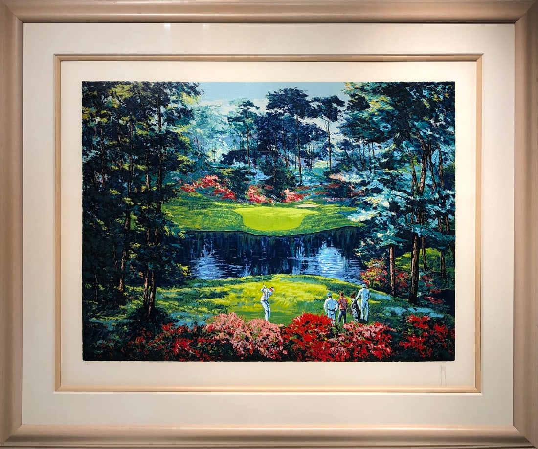 Mark King "Ike's Pond" Signed Serigraph LE: Artist: Mark King Title: Mark King "Ike's Pond" Signed Serigraph LE Medium: Serigraph on Paper Limited Edition: 105/145 (CV/CXLV) Art Dimensions: 44 x 52 x 2 inch ARTIST BIO: Mark King was born