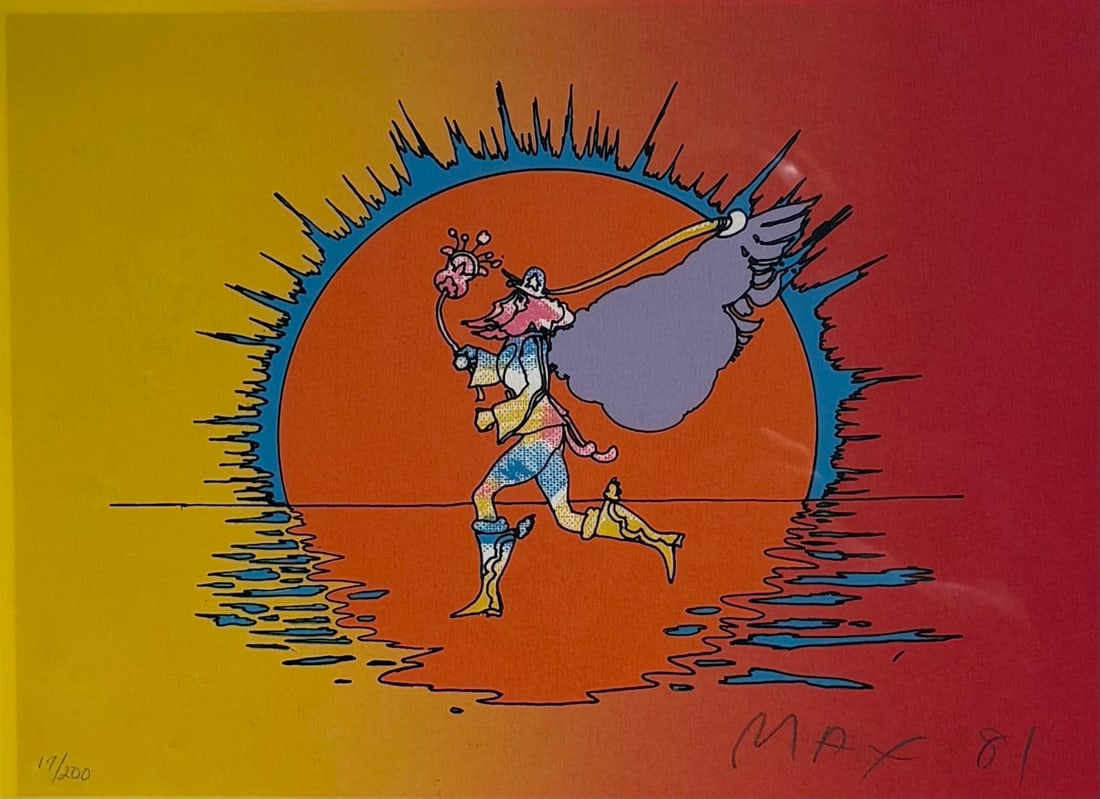Peter Max "If Series: Runner" Signed Serigraph LE - 3