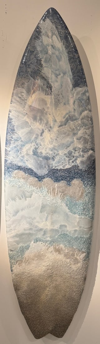 Carolyn Johnson Original "Crashing Into The Light" (Recycled Surfboard) (1 of 3)