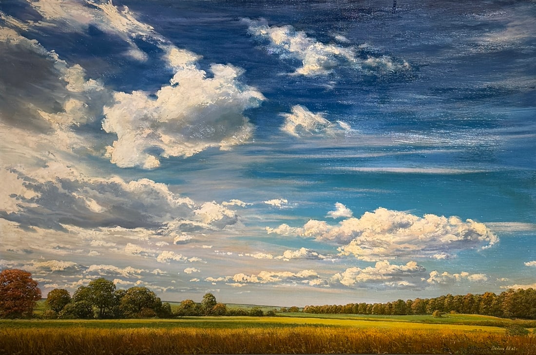 Arkadiy Oleynik Original Landscape: Artist: Arkadiy Oleynik Title: Arkadiy Oleynik Original Landscape Medium: Original Oil on Canvas Art Dimensions: 24 x 36 x 1 inch Source: www.qart.com Condition Report: Good