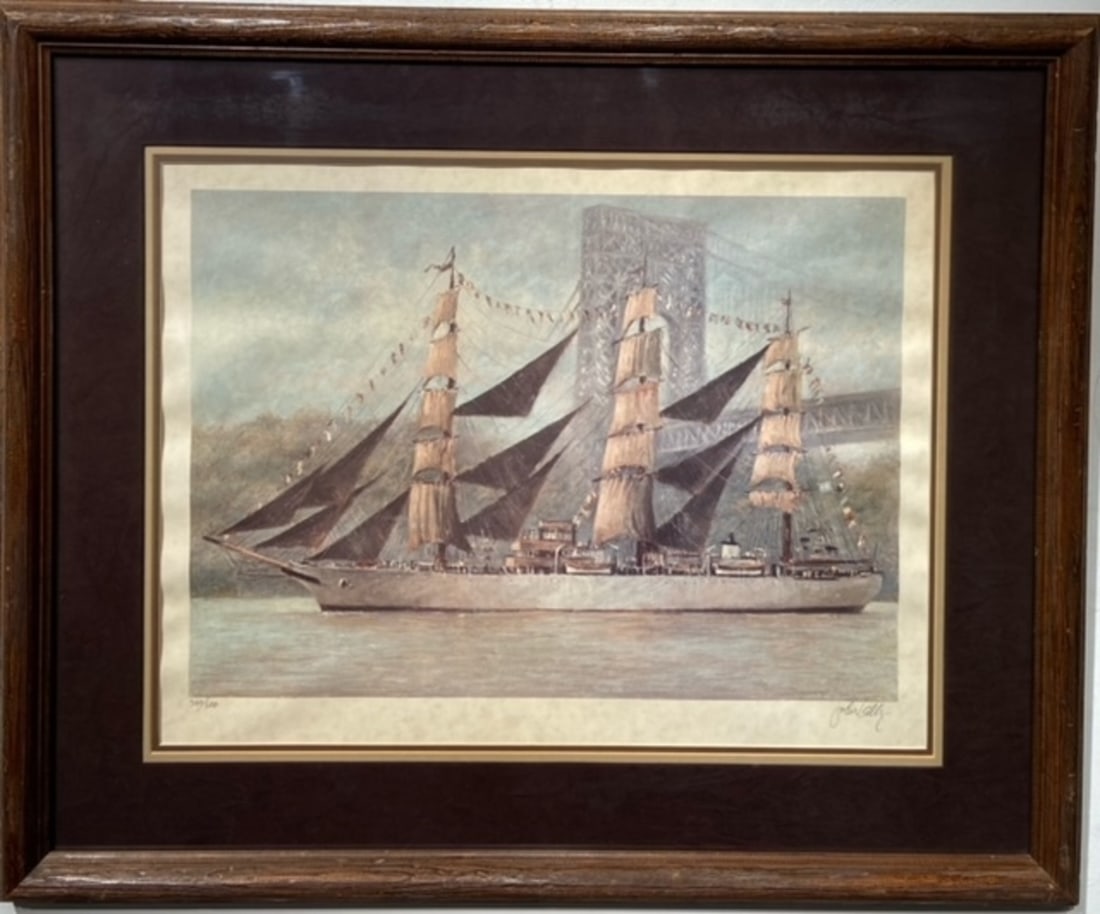 John Kelly Signed Lithograph LE: Artist: John Kelly Title: John Kelly Signed Lithograph LE Medium: Lithograph on Paper Limited Edition: 340/500 Art Dimensions: 28 x 34 x 2 inch ARTIST BIO: Born in Scotland into a seafaring fam