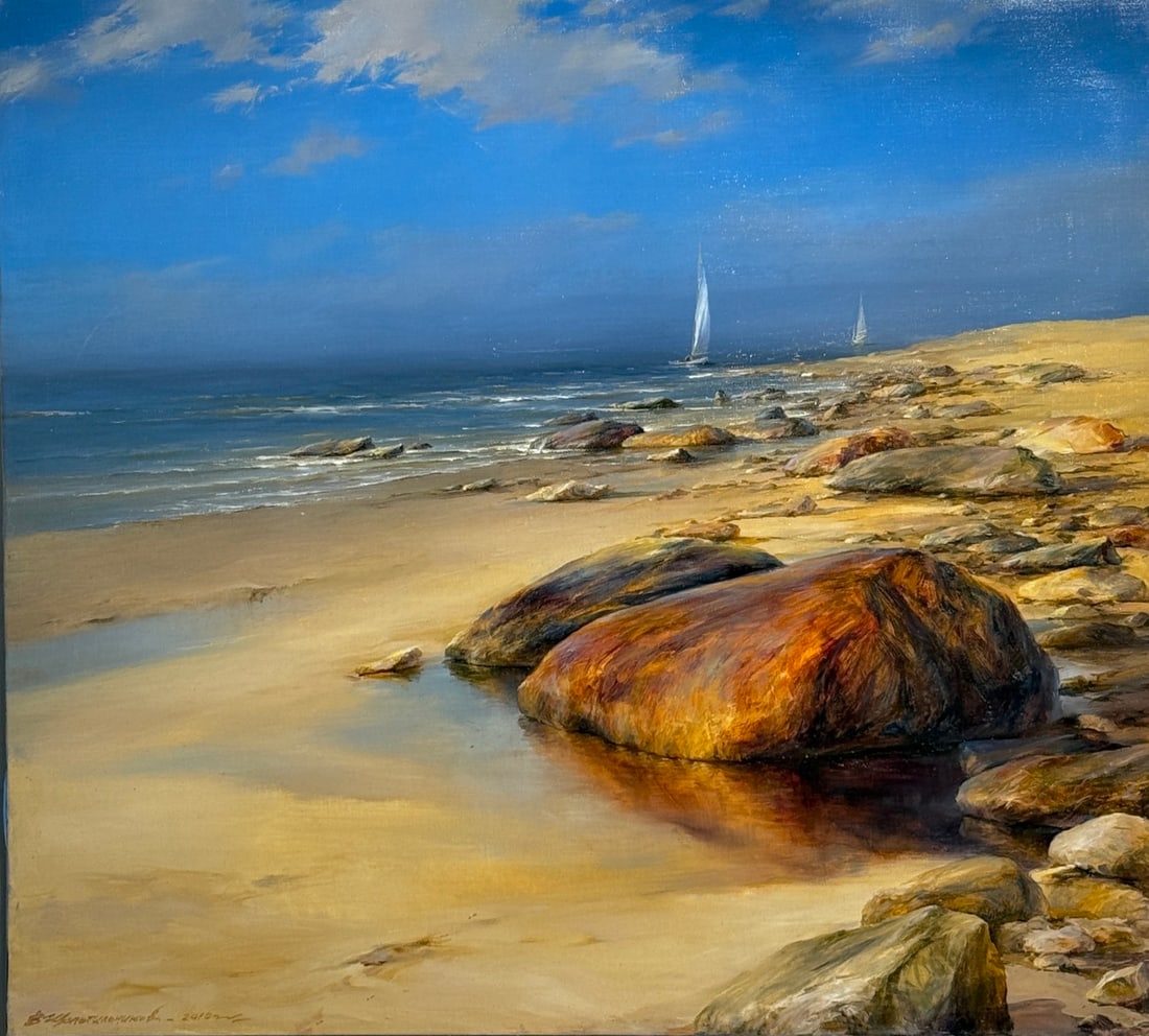 Vitaly Schepetilnikov (Untitled) Seascape Original oil (1 of 3)