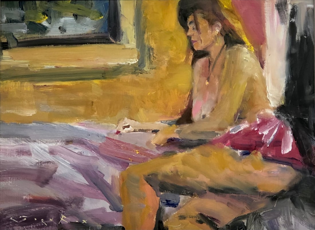 Jorn Fox Signed Original Oil on Masonite: Artist: Jorn Fox Title: Jorn Fox Signed Original Oil on Masonite Medium: Oil on Masonite Art Dimensions: 15 x 18 x 2 inch ARTIST BIO: Artist Statement "The feelings I had inside, when each stroke of