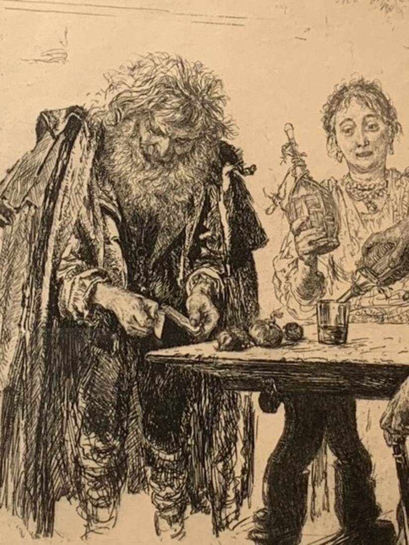 Adolph Menzel Plate Signed Etching - 3