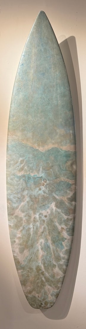 Carolyn Johnson Original "Sea Of Quiet Light" (Recycled Surfboard) (1 of 3)