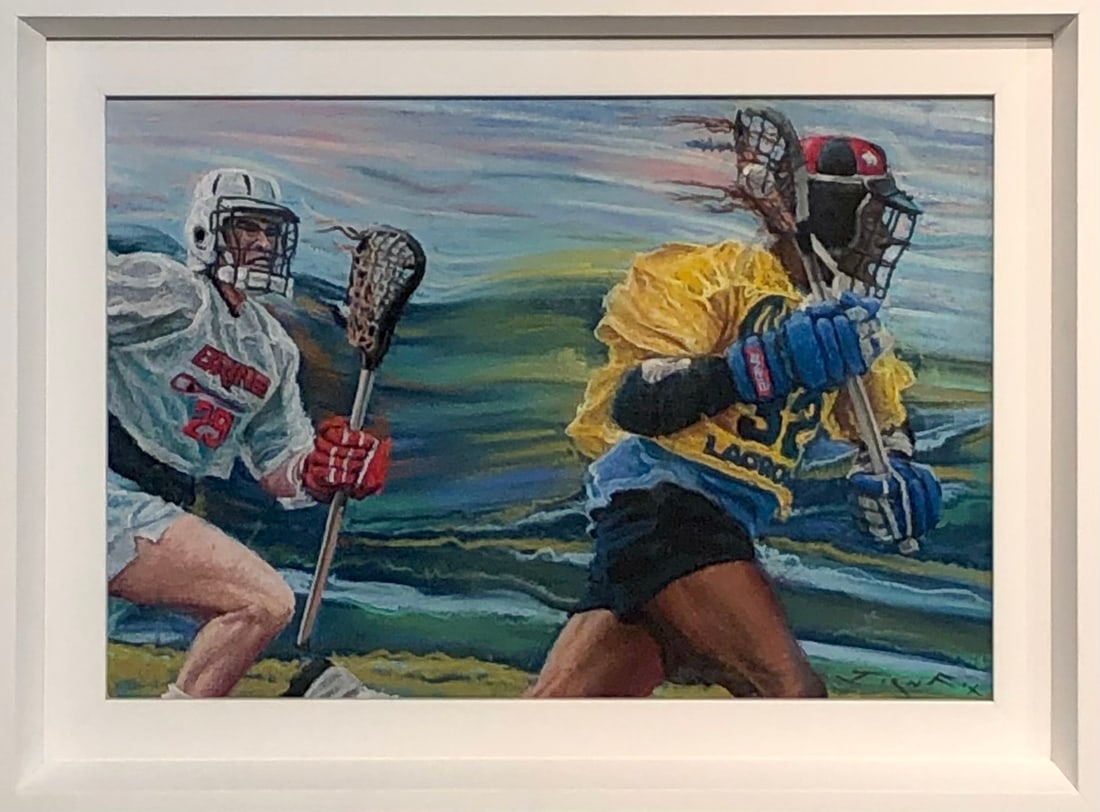 Jorn Fox (Impressionist - Lacrosse) Signed Original Pastel: Artist: Jorn Fox Title: Jorn Fox (Impressionist - Lacrosse) Signed Original Pastel Medium: Pastel on Paper Art Dimensions: 15 x 20 x 2 inch ARTIST BIO: Artist Statement "The feelings I had inside, whe