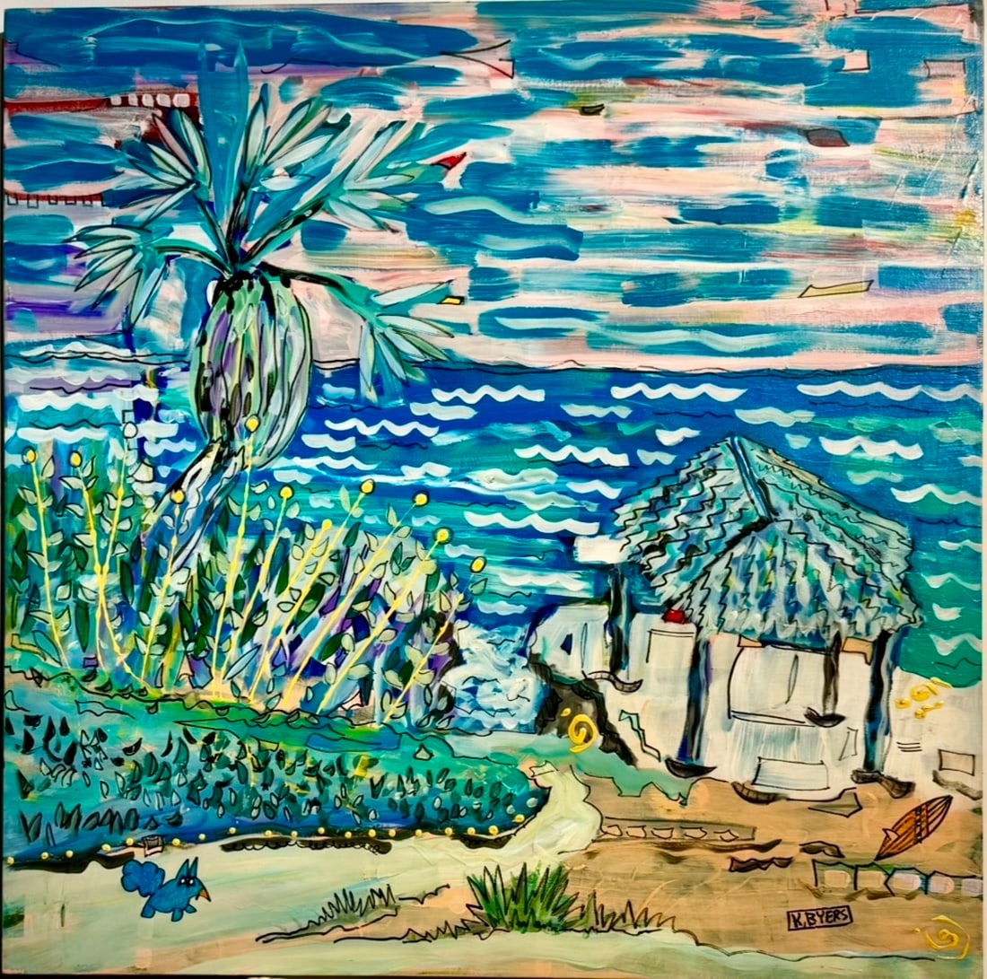 Kimm Byers "Wind n Sea" Signed Original Acrylic: Artist: Kimm Byers Title: Kimm Byers "Wind n Sea" Signed Original Acrylic Medium: Acrylic on Canvas Art Dimensions: 36 x 36 x 2 inch ARTIST BIO: Artist Statement "I love to paint for the people. I ha