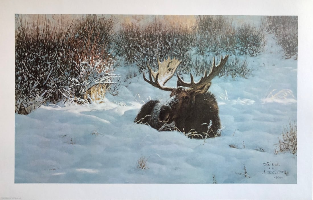 Tucker Smith "First Light" Signed Lithograph: Presenting a limited edition Lithograph on Paper by Tucker Smith: "Tucker Smith "First Light" Signed Lithograph". This Lithograph on Paper (Edition: 23/1000), measuring 19 x 29 x 1 inch, is a sought-a