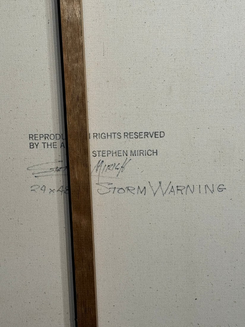 Stephen Mirich "Storm Warning" Signed Original Oil - 6