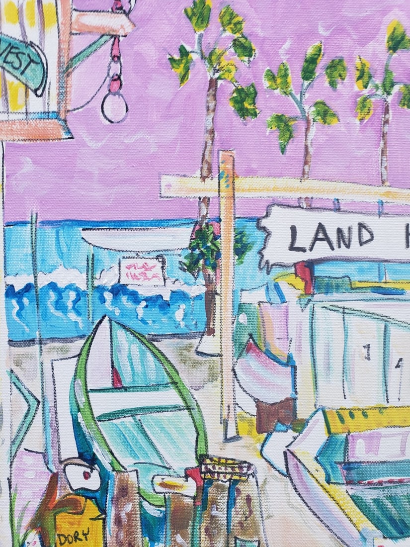 Kimm Byers "Dory Launch Crows Nest" Acrylic Signed - 3