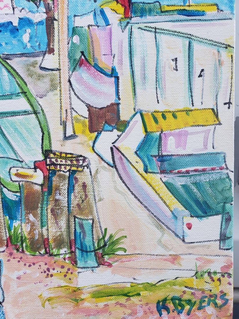 Kimm Byers "Dory Launch Crows Nest" Acrylic Signed - 5