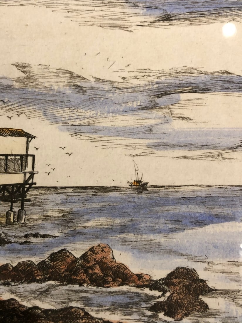 Martin Tobias "Cannery" Hand-Colored Etching Signed - 4