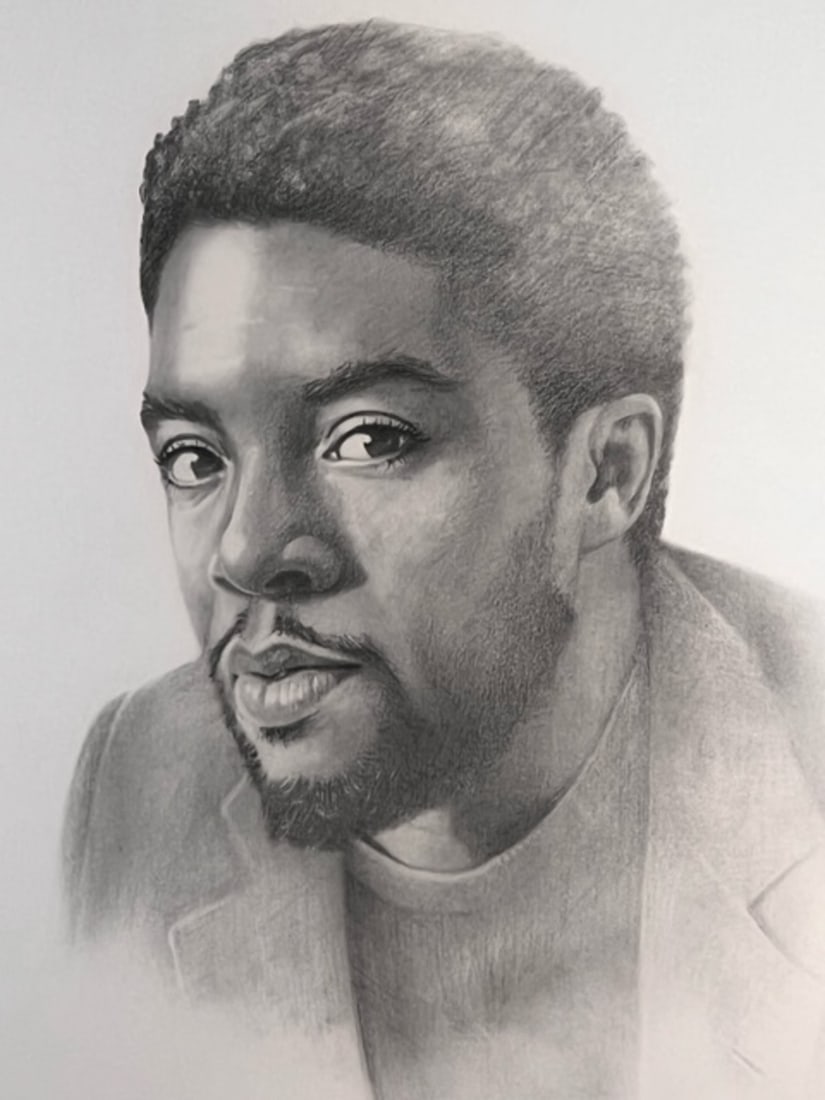 Gary Saderup "Chadwick Boseman" Signed 2021 Lithograph - 5