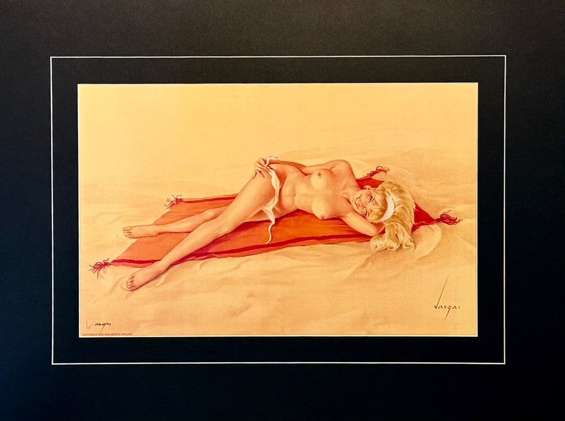 Alberto Vargas "I'm Not Afraid Of Getting Burned- Are You?" Hand Signed Lithograph: Presenting a Lithograph on Paper by Alberto Vargas: "Alberto Vargas "I'm Not Afraid Of Getting Burned- Are You?" Hand Signed Lithograph". This work, measuring 17 x 11 x 1 inch, is available now at auc
