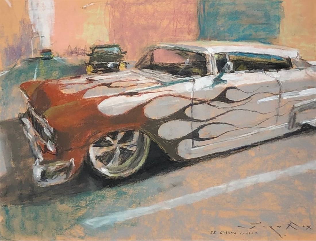 Jorn Fox Impressionist Signed Pastel On Paper: Offered here is an original Pastel On Paper by Jorn Fox: "Jorn Fox Impressionist Signed Pastel On Paper". This one-of-a-kind piece, measuring 23 x 29 x 2 inch, is a rare opportunity for collectors to 