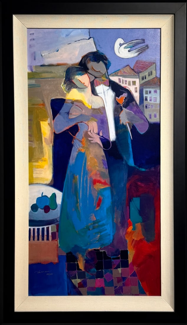 Hessam Abrishami "A Venice Night" Signed Giclee LE: Presenting a limited edition Giclee on Canvas by Hessam Abrishami: "Hessam Abrishami "A Venice Night" Signed Giclee LE". This Giclee on Canvas (Edition: 108/295), measuring 53 x 31 x 2 inch, is a soug