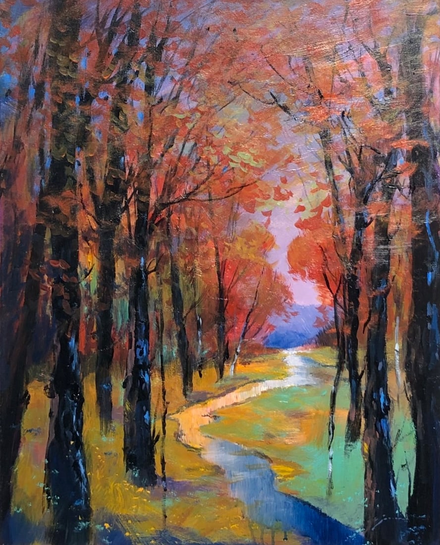 Michael Schofield (Impressionist - Landscape) Signed Original Acrylic: Offered here is an original Acrylic on Canvas by Michael Schofield: "Michael Schofield (Impressionist - Landscape) Signed Original Acrylic". This one-of-a-kind piece, measuring 30 x 24 x 2 inch, is a