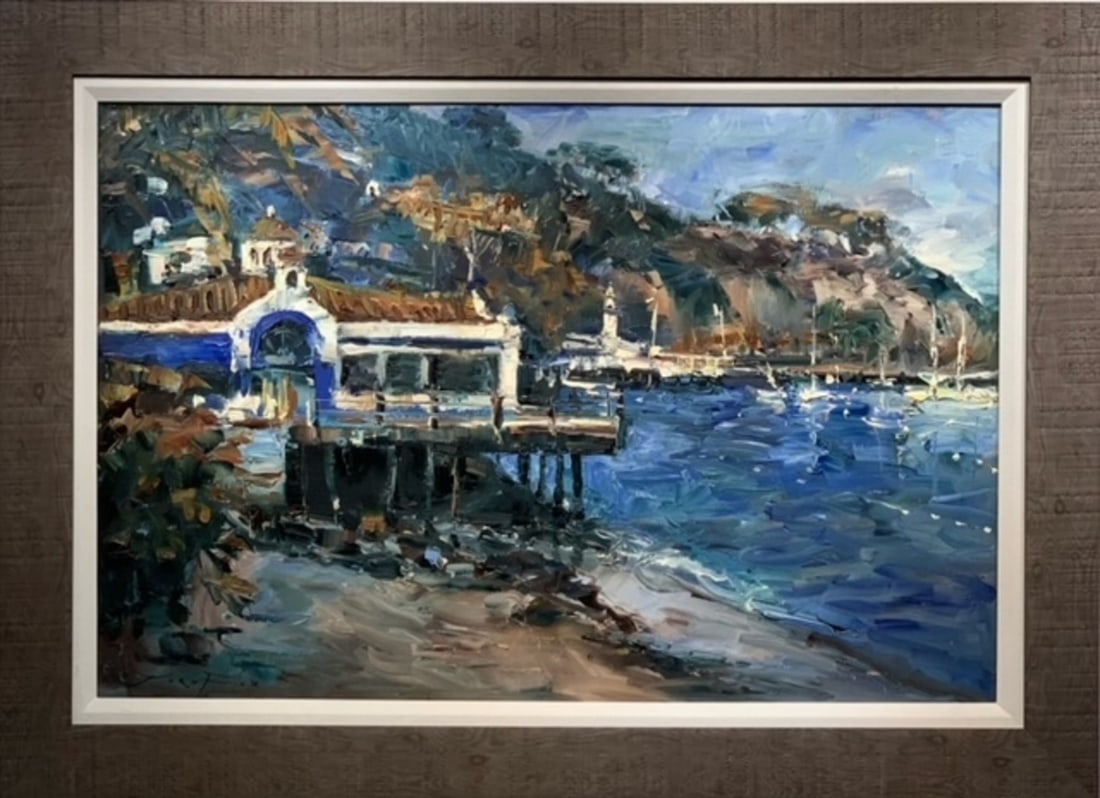 Jorn Fox Impressionist Signed Original Oil on Canvas: Offered here is an original Original Oil on Canvas by Jorn Fox: "Jorn Fox Impressionist Signed Original Oil on Canvas". This one-of-a-kind piece, measuring 31 x 43 x 2 inch, is a rare opportunity for 