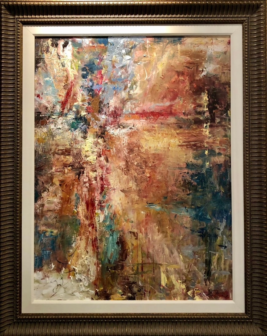 Jorn Fox Abstract Original Oil on Canvas Signed: Offered here is an original Original Oil on Canvas by Jorn Fox: "Jorn Fox Abstract Original Oil on Canvas Signed". This one-of-a-kind piece, measuring 50 x 40 x 2 inch, is a rare opportunity for colle
