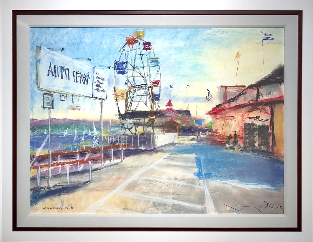 Jorn Fox Impressionist Signed Pastel On Paper: Offered here is an original Original Pastel On Paper by Jorn Fox: "Jorn Fox Impressionist Signed Pastel On Paper". This one-of-a-kind piece, measuring 36 x 46 x 2 inch, is a rare opportunity for colle