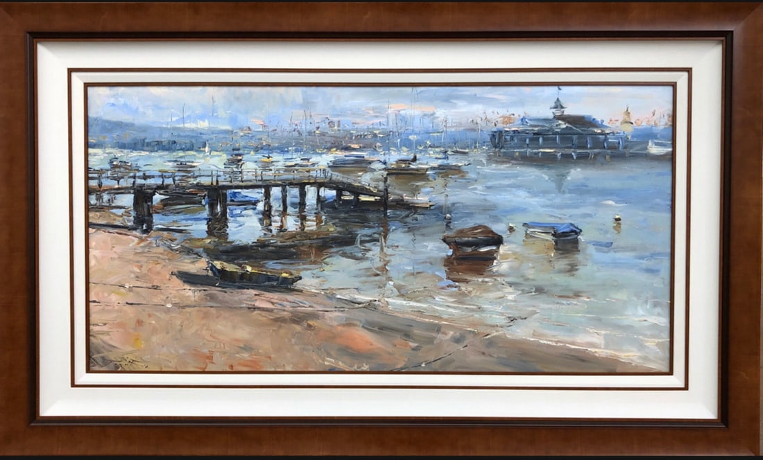 Jorn Fox Impressionist Signed Original Oil on Canvas: Offered here is an original Original Oil on Canvas by Jorn Fox: "Jorn Fox Impressionist Signed Original Oil on Canvas". This one-of-a-kind piece, measuring 36 x 60 x 2 inch, is a rare opportunity for 