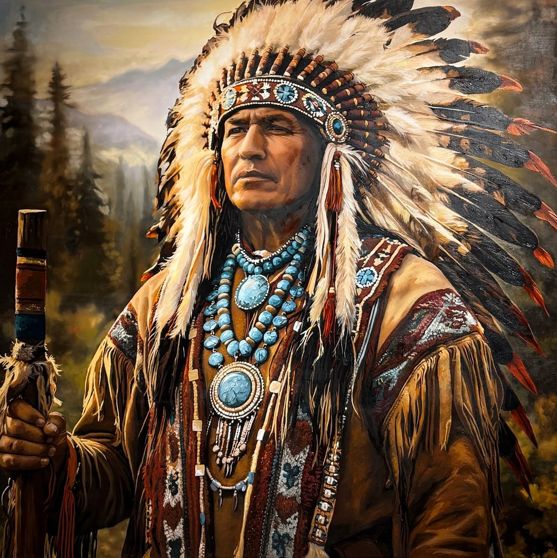 Michael Ibey "Painted Feather" Original Mixed-Media (1 of 3)