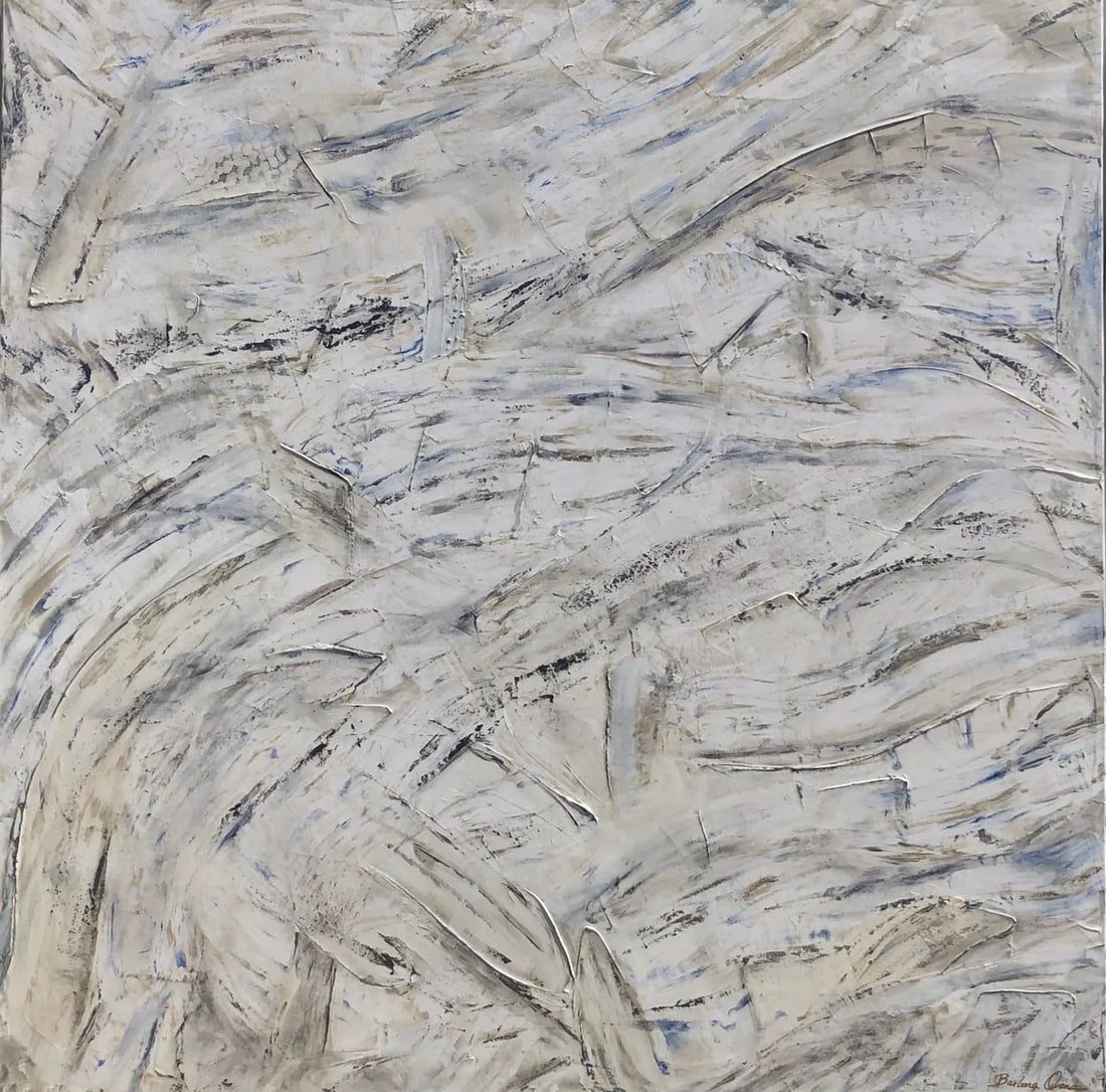 Barbara Owens "Sailing" Signed Original Acrylic: Offered here is an original Original Acrylic on Canvas with 1 1/2" Museum Bars by Barbara Owens: "Barbara Owens "Sailing" Signed Original Acrylic". This one-of-a-kind piece, measuring 48 x 48 x 2