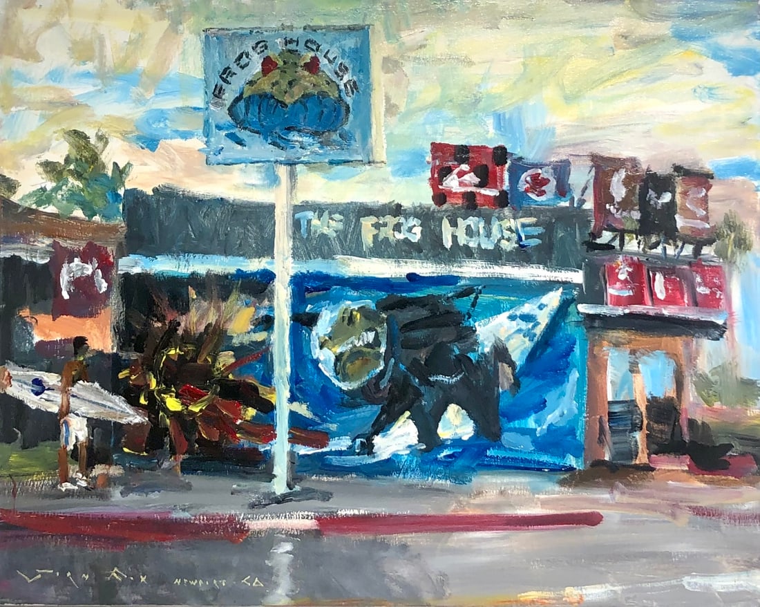 Jorn Fox Impressionist Signed Acrylic On Canvas: Offered here is an original Original Acrylic on Canvas by Jorn Fox: "Jorn Fox Impressionist Signed Acrylic On Canvas". This one-of-a-kind piece, measuring 24 x 30 x 2 inch, is a rare opportunity for