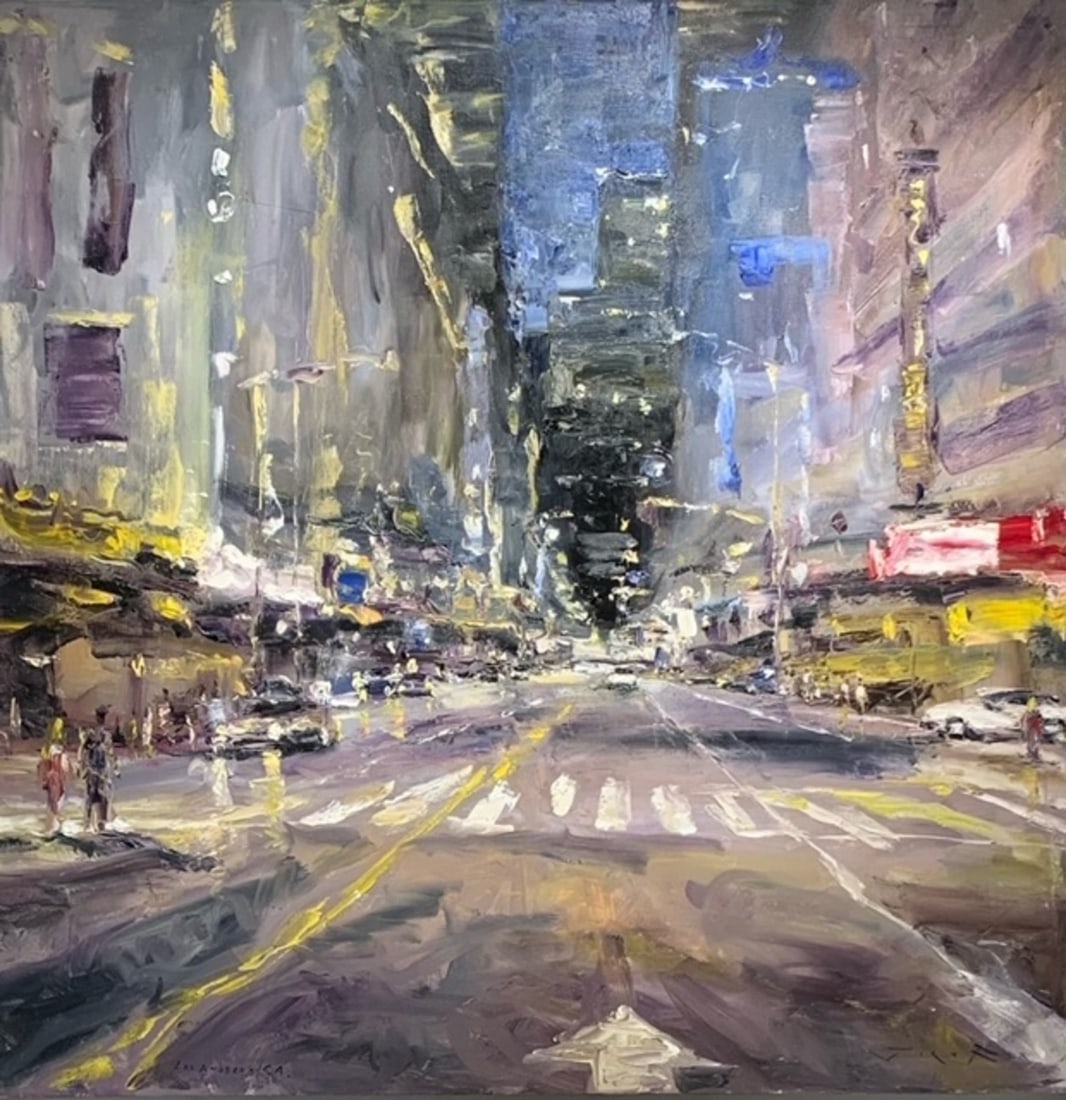 Jorn Fox Impressionist Signed Original Oil on Canvas: Offered here is an original Original Oil on Canvas by Jorn Fox: "Jorn Fox Impressionist Signed Original Oil on Canvas". This one-of-a-kind piece, measuring 48 x 48 x 2 inch, is a rare opportunity for