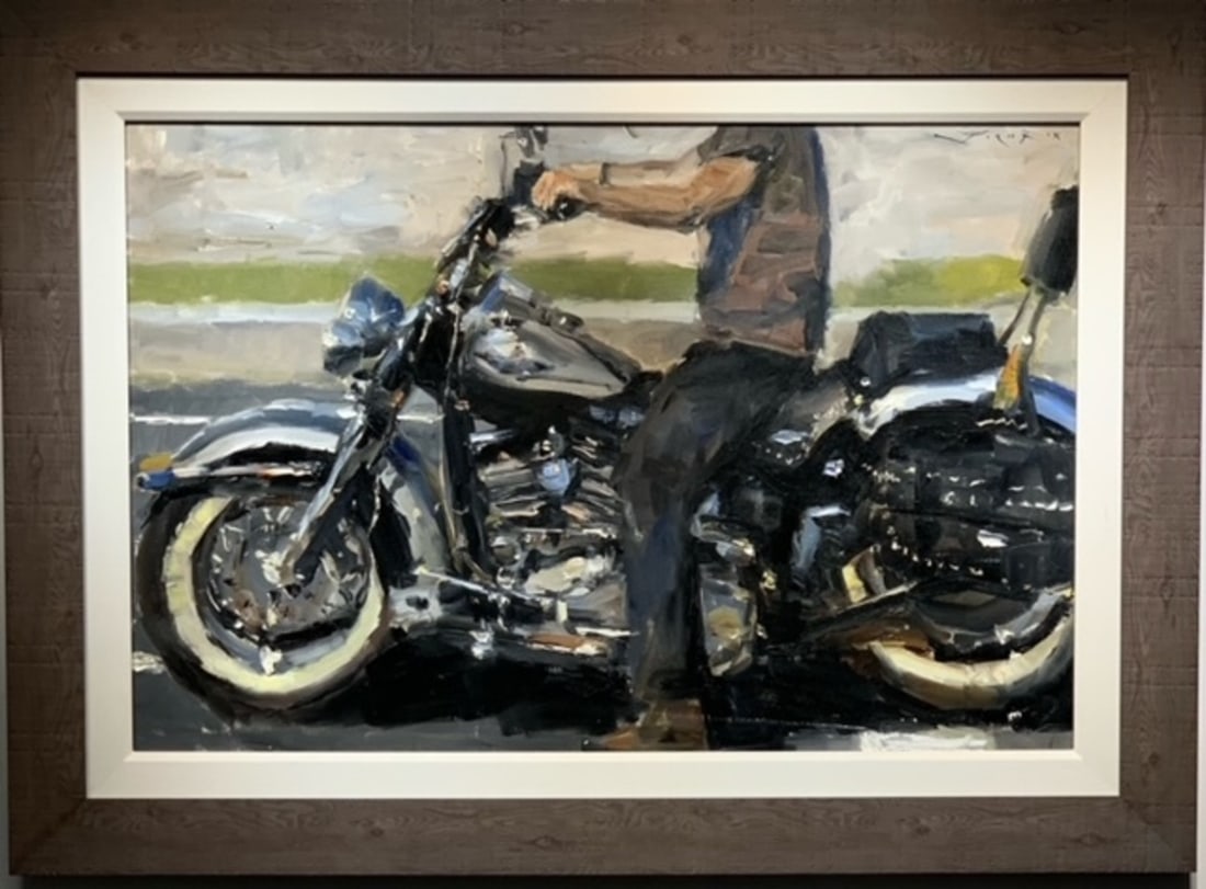 Jorn Fox Impressionist Signed Original Oil on Canvas: Offered here is an original Original Oil on Canvas - Impressionist by Jorn Fox: "Jorn Fox Impressionist Signed Original Oil on Canvas". This one-of-a-kind piece, measuring 37 x 49 x 2 inch, is a rare 