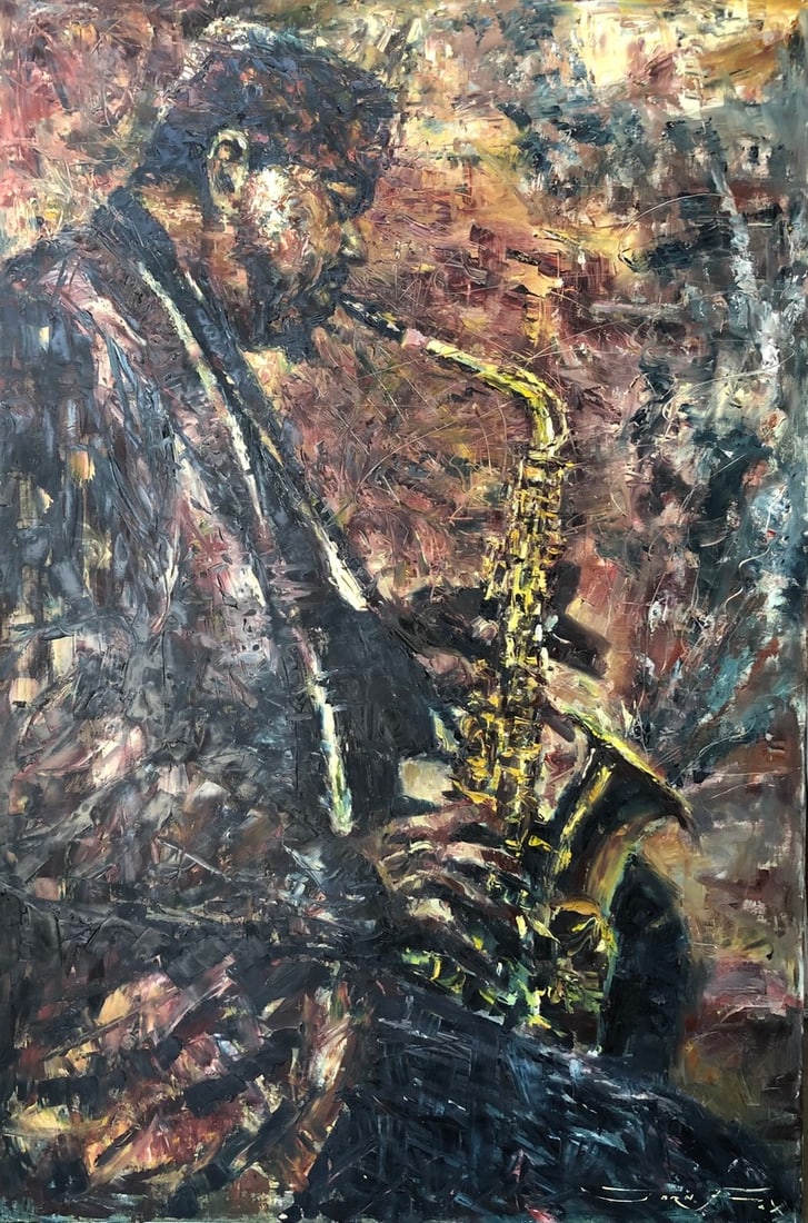 Jorn Fox Impressionist Signed Original Oil on Canvas: Offered here is an original Original Oil on Canvas by Jorn Fox: "Jorn Fox Impressionist Signed Original Oil on Canvas". This one-of-a-kind piece, measuring 60 x 40 x 2 inch, is a rare opportunity for 