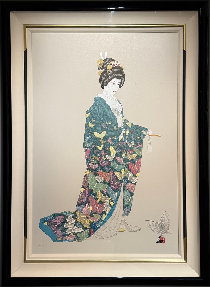 Hisashi Otsuka Flight of Freedom S/N LE Serigraph: Presenting a limited edition Serigraph on Paper by Hisashi Otsuka: "Hisashi Otsuka Flight of Freedom S/N LE Serigraph". This Serigraph on Paper (Edition: HC 10/25), measuring 50 x 36 x 3 inch, is a