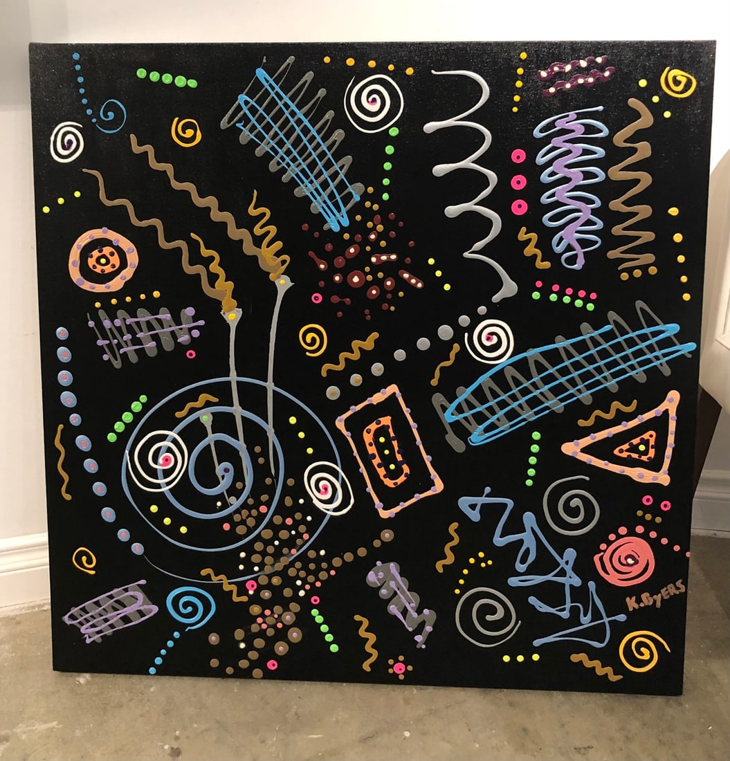 Kimm Byers "Musical Notes in Space" Signed Original - 2