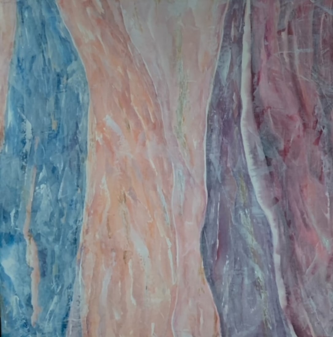Barbara Owens "Candy" Signed Original Acrylic: Offered here is an original Oil and Acrylic on Canvas with 1 1/2" Museum Bars by Barbara Owens: "Barbara Owens "Candy" Signed Original Acrylic". This one-of-a-kind piece, measuring 40 x 40 x 2 inch,