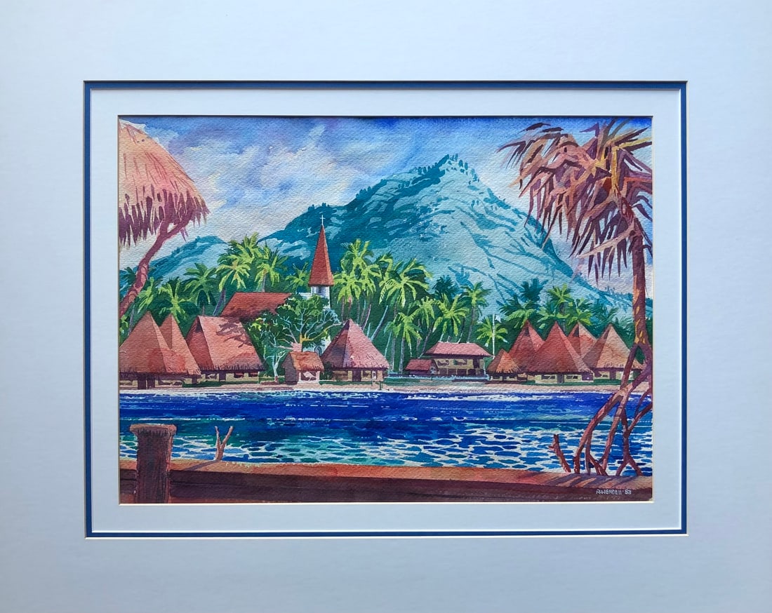 Robert Wendell Signed Original Watercolor: Offered here is an original Watercolor on Paper by Robert (Bob) Wendell: "Robert Wendell Signed Original Watercolor". This one-of-a-kind piece, measuring 16 x 22 x 1 inch, is a rare opportunity for