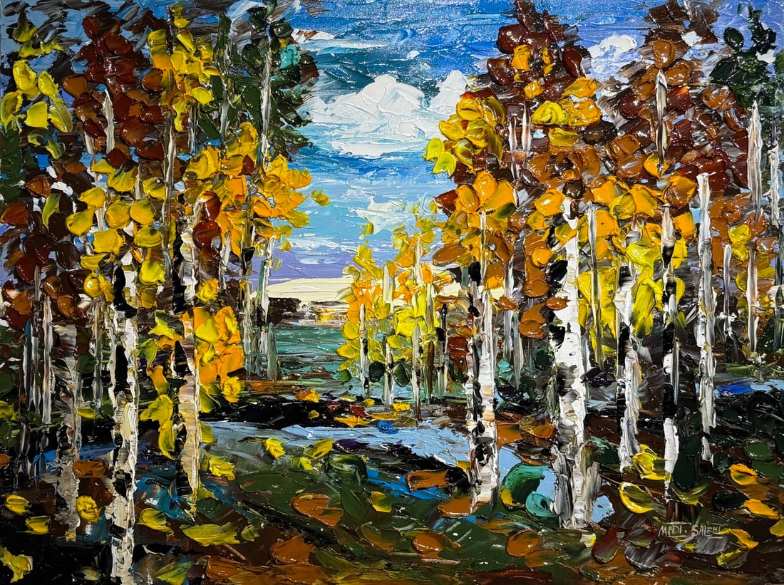 Madi Salehi "Lumiere Dor" Original acrylic on canvas: Offered here is an original Original acrylic on canvas by Madi Salehi: "Madi Salehi "Lumiere Dor" Original acrylic on canvas". This one-of-a-kind piece, measuring 30 x 40 x 1 inch, is a rare
