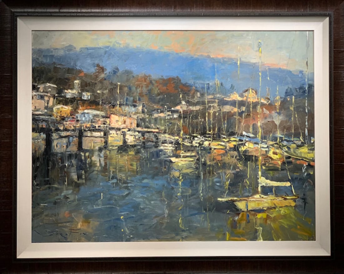 Jorn Fox Impressionist Signed Oil on Canvas: Offered here is an original Original Oil on Canvas by Jorn Fox: "Jorn Fox Impressionist Signed Oil on Canvas". This one-of-a-kind piece, measuring 46 x 58 x 2 inch, is a rare opportunity for collector