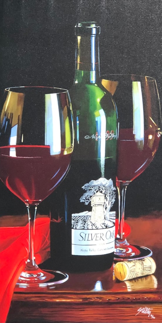 Thomas Stiltz "Remarkable Cabernet" Signed Giclee LE: Presenting a limited edition Giclee on Canvas by Thomas Stiltz: "Thomas Stiltz "Remarkable Cabernet" Signed Giclee LE". This Giclee on Canvas (Edition: 16/40), measuring 45 x 27 x 2 inch, is a sought-