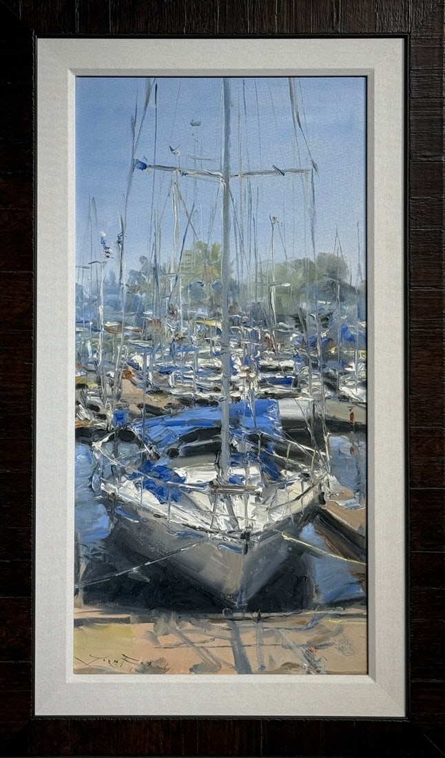 Jorn Fox (Untitled - Nautical) Signed Original Oil: Offered here is an original Oil on Canvas by Jorn Fox: "Jorn Fox (Untitled - Nautical) Signed Original Oil". This one-of-a-kind piece, measuring 37 x 22 x 2 inch, is a rare opportunity for collectors 