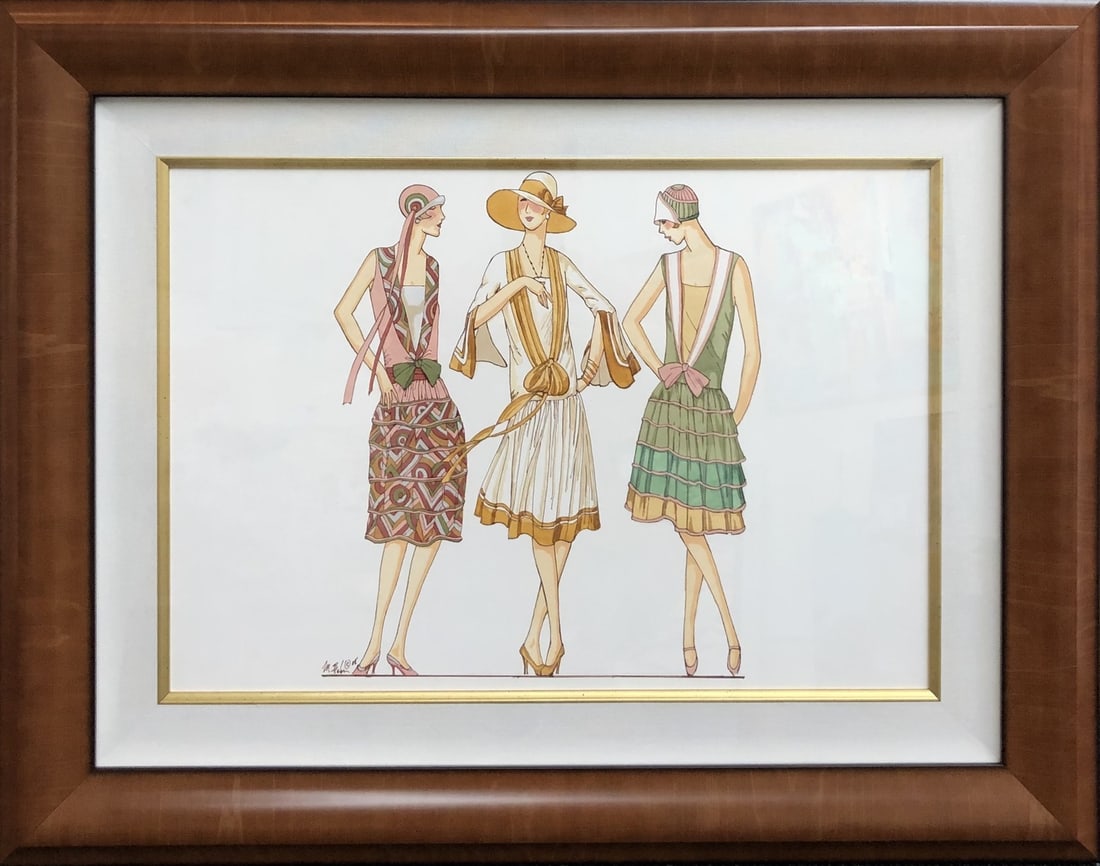 Marv Brehm "Envy" Original Gouache on Paper Signed.: Offered here is an original Original Watercolor/Gouache on Paper / New Framing by Marv Brehm: "Marv Brehm "Envy" Original Gouache on Paper Signed.". This one-of-a-kind piece, measuring 23 x 29 x 2 inc
