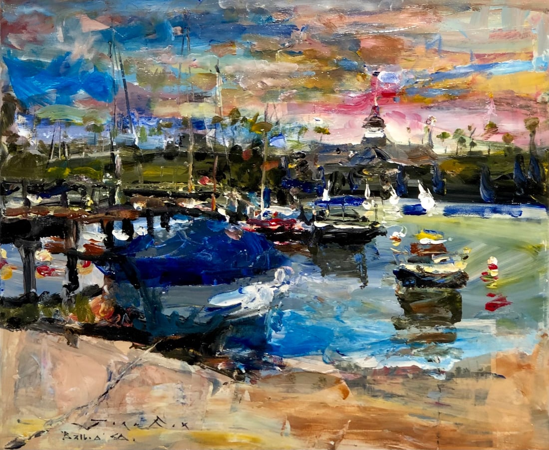 Jorn Fox (Balboa Pavillion) Signed Original Acrylic - Impressionist: Offered here is an original Acrylic on Canvas by Jorn Fox: "Jorn Fox (Balboa Pavillion) Signed Original Acrylic - Impressionist". This one-of-a-kind piece, measuring 20 x 24 x 2 inch, is a rare opport