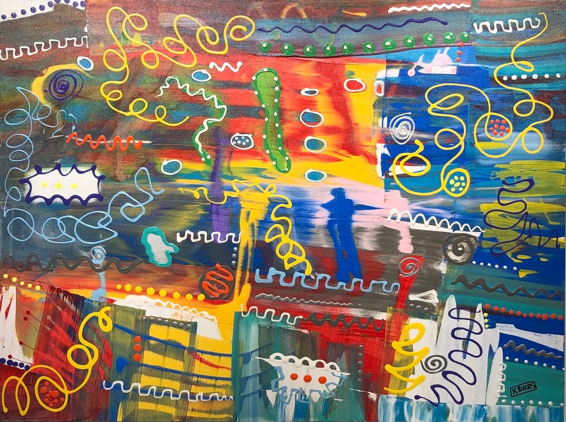 Kimm Byers "Protect Your Home" Signed Original: Offered here is an original Acrylic on Canvas by Kimm Byers: "Kimm Byers "Protect Your Home" Signed Original". This one-of-a-kind piece, measuring 36 x 48 x 2 inch, is a rare opportunity for collector