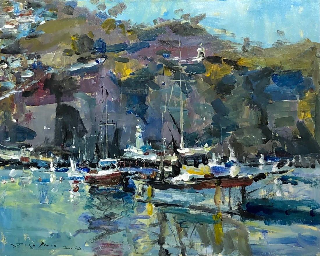 Jorn Fox (Impressionist - Nautical) Signed Original Acrylic: Offered here is an original Acrylic on Canvas by Jorn Fox: "Jorn Fox (Impressionist - Nautical) Signed Original Acrylic". This one-of-a-kind piece, measuring 24 x 30 x 2 inch, is a rare opportunity fo