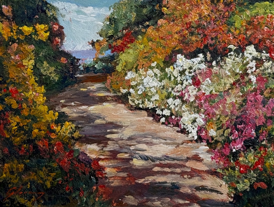 David Lloyd Glover "A September Country Sunday" Signed Original Acrylic: Offered here is an original Acrylic on Canvas by David Lloyd Glover: "David Lloyd Glover "A September Country Sunday" Signed Original Acrylic". This one-of-a-kind piece, measuring 9 x 12 x 1 inch, is
