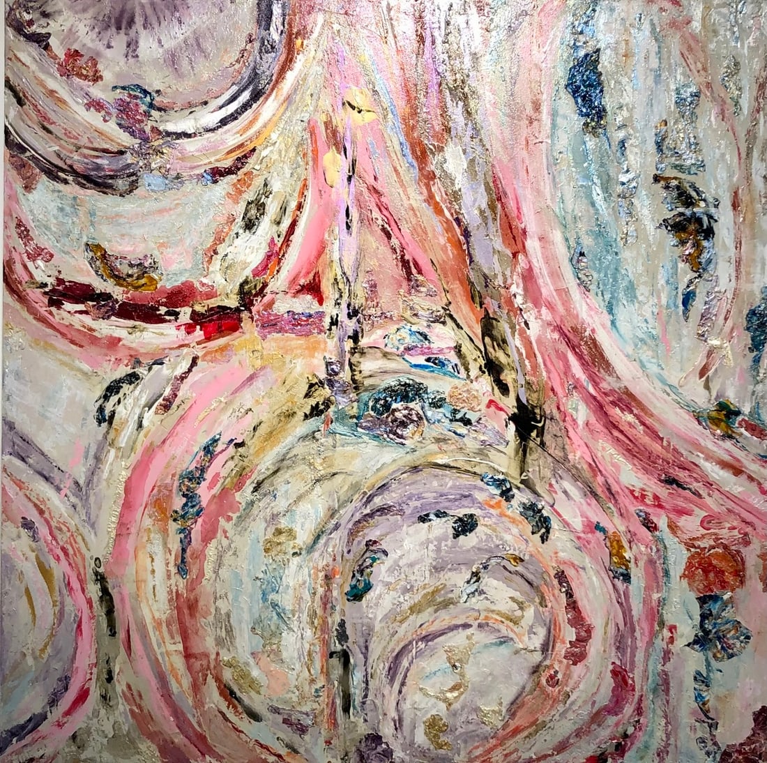 Barbara Owens "I Want Candy" Signed Original Mixed Media: Offered here is an original Mixed Media on Canvas by Barbara Owens: "Barbara Owens "I Want Candy" Signed Original Mixed Media". This one-of-a-kind piece, measuring 48 x 48 x 2 inch, is a rare