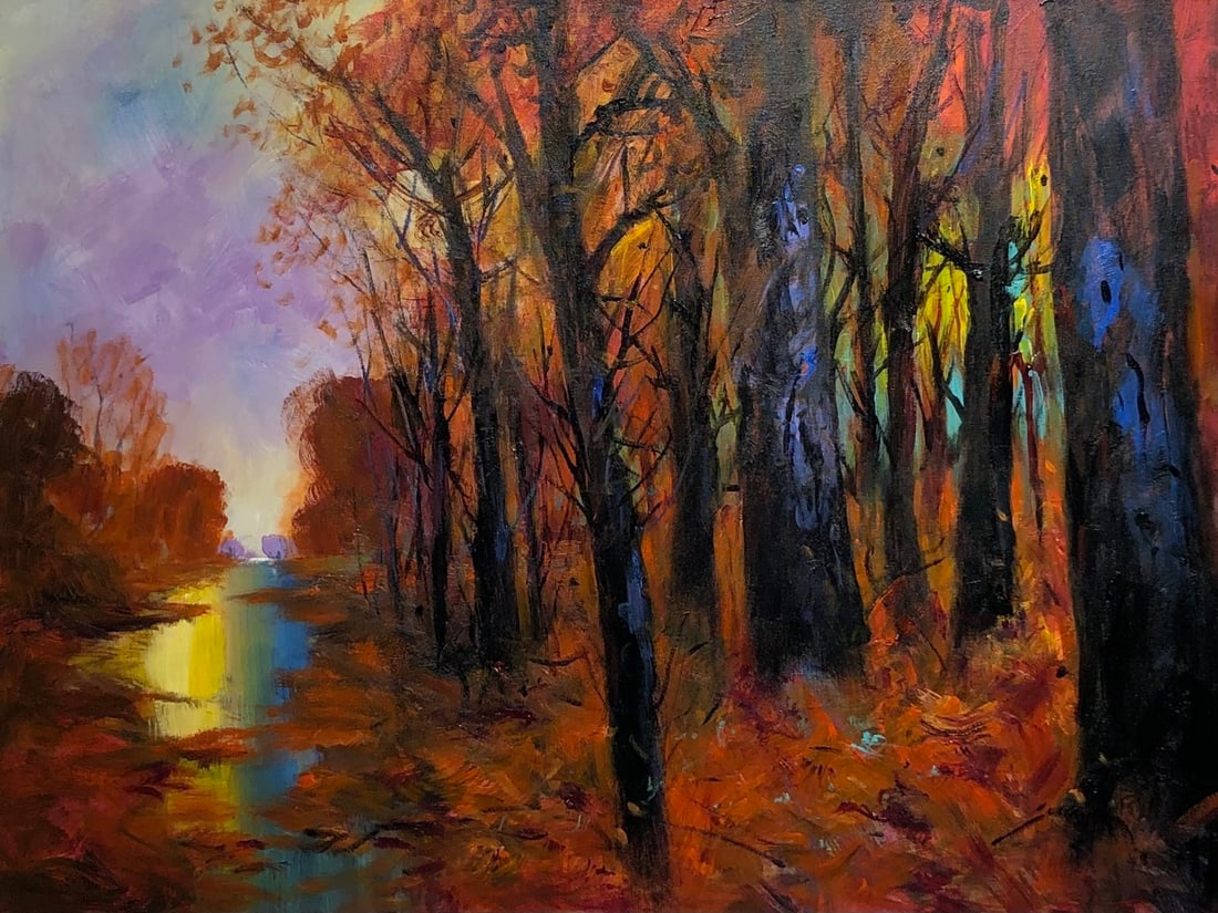 Michael Schofield (Impressionist - Landscape) Signed Original Acrylic: Offered here is an original Acrylic on Canvas by Michael Schofield: "Michael Schofield (Impressionist - Landscape) Signed Original Acrylic". This one-of-a-kind piece, measuring 30 x 40 x 2 inch, is a 