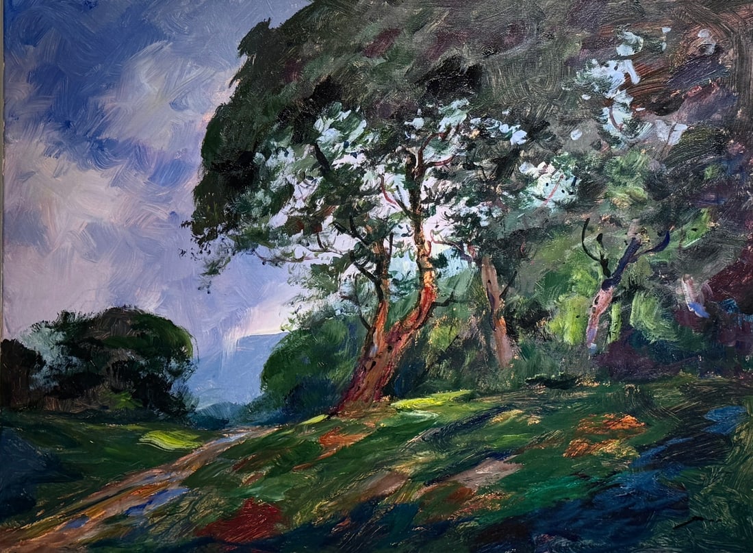 Michael Schofield "Under the Canopy" Original acrylic on canvas: Offered here is an original Original acrylic on canvas by Michael Schofield: "Michael Schofield "Under the Canopy" Original acrylic on canvas". This one-of-a-kind piece, measuring 30 x 40 x 1 inch, is