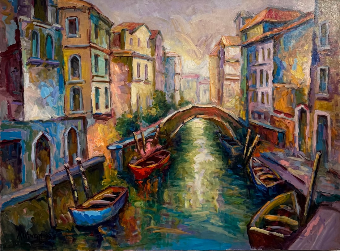 Manfred Kuhnert "Venice Italy" Signed Original Oil: Offered here is an original Oil on Canvas by Manfred Kuhnert: "Manfred Kuhnert "Venice Italy" Signed Original Oil". This one-of-a-kind piece, measuring 30 x 40 x 1 inch, is a rare opportunity for