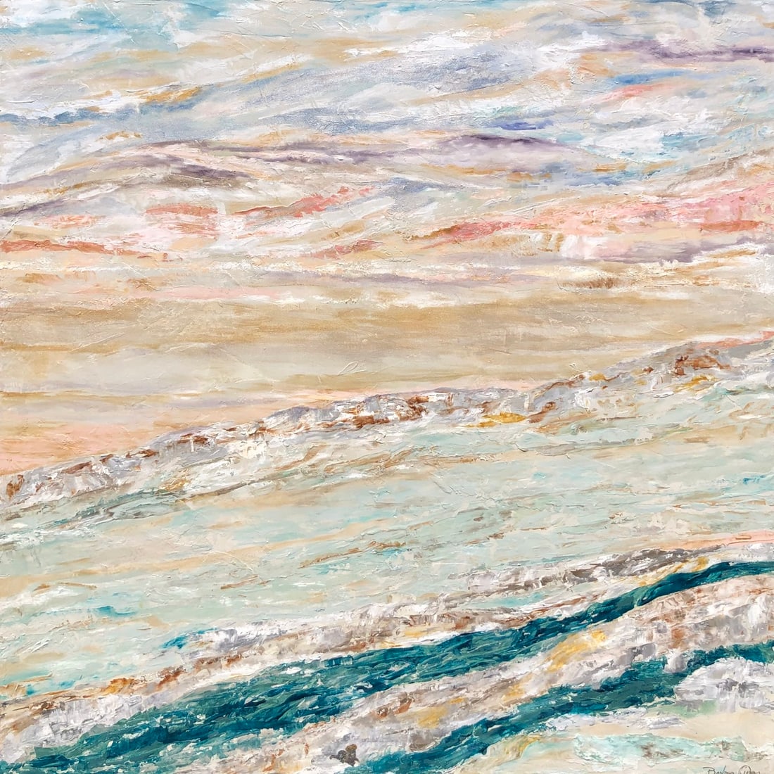 Barbara Owens "Harmony" Signed Original Acrylic - Abstract: Offered here is an original Acrylic on Canvas by Barbara Owens: "Barbara Owens "Harmony" Signed Original Acrylic - Abstract". This one-of-a-kind piece, measuring 48 x 48 x 2 inch, is a rare